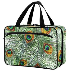 naanle first aid bag peacock feather empty medium medicine storage bag emergency treatment medical bags travel medicine bag pill bottle organizer for vitamin supplement