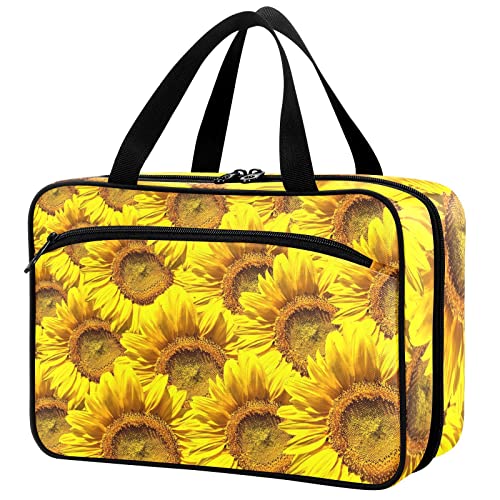 Naanle First Aid Bag Sunflowers Floral Empty Medium Medicine Storage Bag Emergency Treatment Medical Bags Travel Medicine Bag Pill Bottle Organizer for Vitamin Supplement