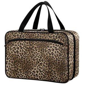 Naanle First Aid Bag Leopard Print Empty Medium Medicine Storage Bag Emergency Treatment Medical Bags Travel Medicine Bag Pill Bottle Organizer for Vitamin Supplement