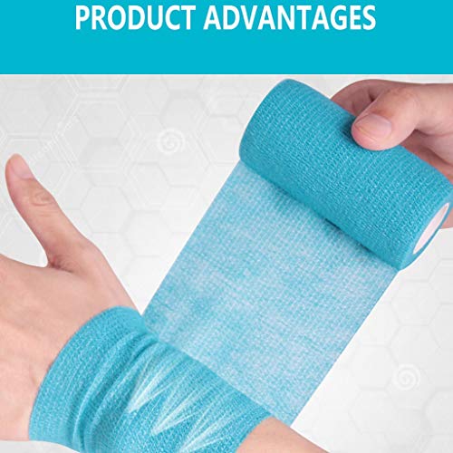 20 Pack Self Adhesive Bandage Breathable Cohesive Bandage Wrap Rolls Elastic Self-Adherent Tape for Stretch Athletic, Sports, Wrist, Ankle (Multicolor)