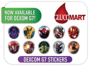 dexcom g7 transmitter stickers for dexcom g7 stickers dexcom transmitter stickers dexcom cover hero dexcom decal 10-pack type 1 diabetes stickers dexcom g7 cgm stickers dexcom g7 accesssories – glucomart