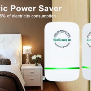 2 pcs Pro Power Saver Energy Saver Household Power Saver pro Electricity Saving Box 90V-250V Household Office Market Device Electric Smart US Plug 30KW (White)