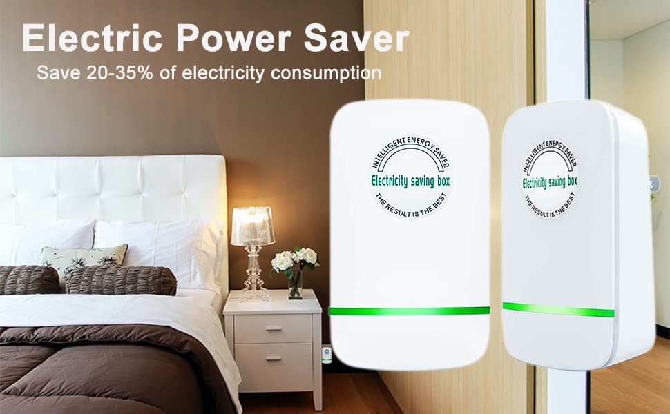 2 pcs Pro Power Saver Energy Saver Household Power Saver pro Electricity Saving Box 90V-250V Household Office Market Device Electric Smart US Plug 30KW (White)