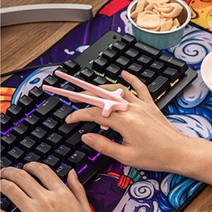 5 PCS Finger Chopsticks for Gamers, Finger Snack Clips, Reusable Chip Finger Pliers, Gamer Gifts Accessories, Lazy Assist Accessories for Gamers (Multicolor 5Pcs)