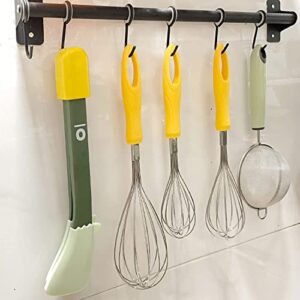 Stainless Steel Wire Whisk Set, 3 Piece Wisking Tool Kitchen Mixer, Kitchen Tools for Cooking, Stirring, Mixing, Battering, Stirring, Yellow