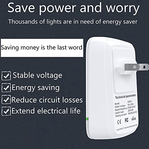 2 Pack Power Saver, Pro Power Saver Save Power Electricity Saver, Electricity Saving Box Household Office Market Device Electric US Plug (2PC)