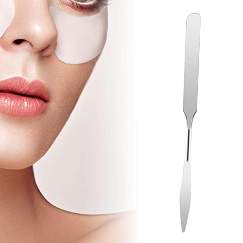 MERIGLARE Double Ended Cosmetics Mixing spatulas Blending Tool Mixing Sticks Portable Metal for Facial Cream Beginners Eyeshadow Paint