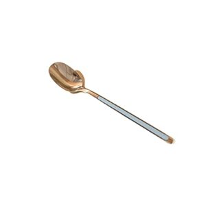 spoons soup spoon stainless steel spoon household soup spoon long handle rice spoon durable delicate bright spoon teaspoon (color : bigblue mug)