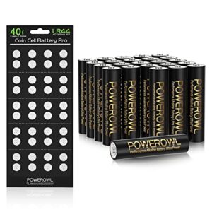 powerowl alkaline aaa batteries 24 pack & lr44 batteries 40 pack