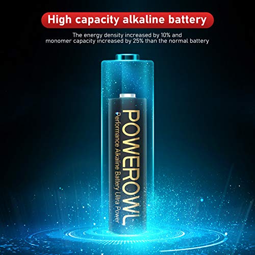 POWEROWL Alkaline AAA Batteries 24 Pack & LR44 Batteries 40 Pack