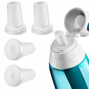 selftek 4 pack bite valve replacement compatible with brita filter water bottle & brita stainless steel water bottle, silicone water bottle mouthpiece replacement parts for brita bottle