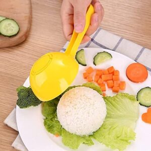 Rice Paddle Scoop Mold For Rice Ball Making, Non-stick Sushi Mold Rice Ball Scooper Rice Spatula Kitchen Gadge Yellow for Home Kitchen Restaurant Sushi Making