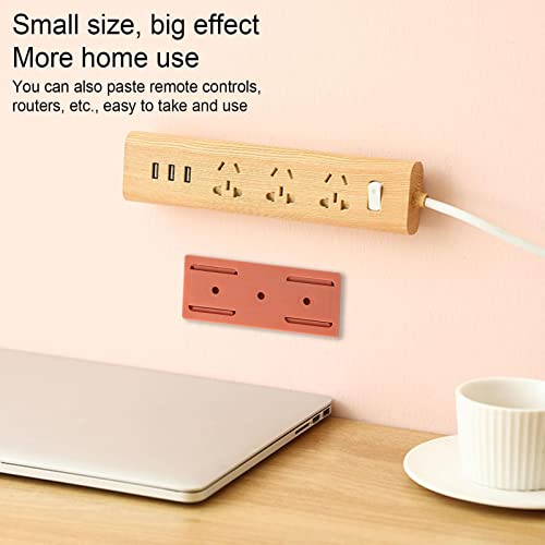 [8-Pack] Adhesive Punch-Free Socket Holder | Power Strip Holder Wall Mount | Self-Adhesive Desktop Socket Fixer | Space Saving Outlet Adapter Socket Storage Organizers