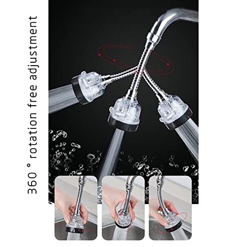 Kitchen Faucet Extender Rotating 360° Rotatable Anti-Splash Water Saving Faucet Nozzle Splash-Proof Faucet Pressurized Shower Water Saving Three Modes