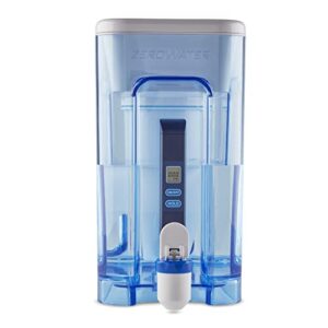 zerowater 22 cup ready-read 5-stage water filter dispenser, nsf certified to reduce lead and pfoa/pfos, instant tds read out