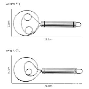 Stainless Steel Flour Coil Stirrer Beater Durable and Easy Cleaning Tool for Whisking Beating & Stirring Egg