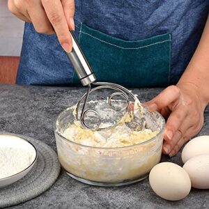 Stainless Steel Flour Coil Stirrer Beater Durable and Easy Cleaning Tool for Whisking Beating & Stirring Egg