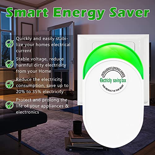 Energy Saver Household Power Saver Electricity Saving Box 90V-250V Household Office Market Device Electric Smart US Plug 30KW (White)