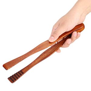 wooden bbq clip, barbecue tongs buffet food tongs bread steak clamp serving tool, kitchen utensils toast tongs for cooking and holding bacon muffin bagel bread