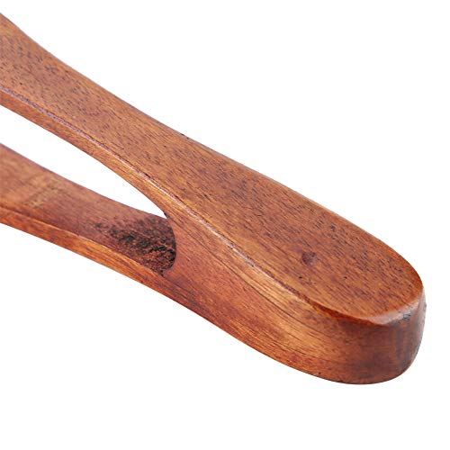Wooden BBQ Clip, Barbecue Tongs Buffet Food Tongs Bread Steak Clamp Serving Tool, Kitchen Utensils Toast Tongs for Cooking and Holding Bacon Muffin Bagel Bread