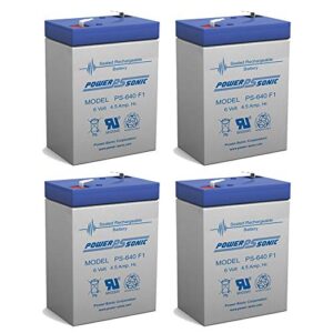 power sonic 6v 4.5ah battery replacement for carpenter watchman 713526-4 pack