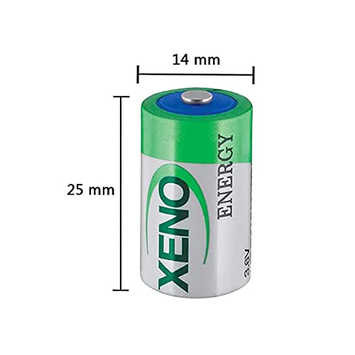 YICUAA XL-050F Lithium Battery 1200mah ER14250 3.6V 1/2AA Lithium Standard Battery Button, 5 Pack