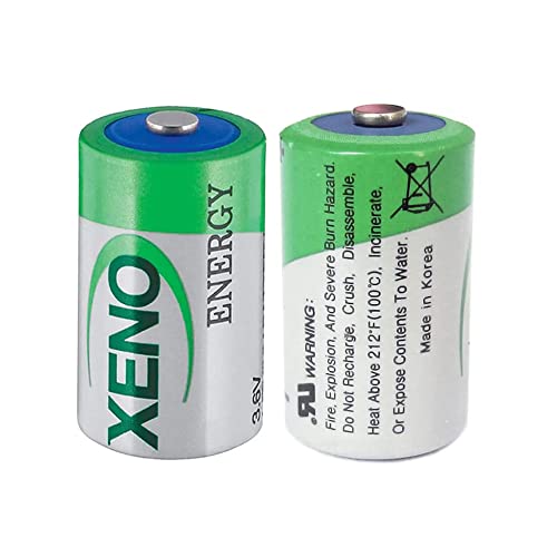 YICUAA XL-050F Lithium Battery 1200mah ER14250 3.6V 1/2AA Lithium Standard Battery Button, 5 Pack