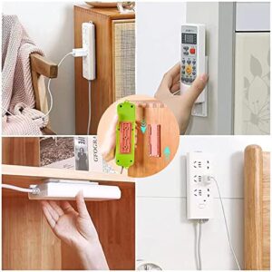 8 Pcs Power Strip Holder, Adhesive Punch-Free Socket Holder, Self Adhesive Socket Desktop Fixer, Cable Management Punch Free Surge Protector, Desktop Mobile Socket Holder Wall Mount and 8 Cable Clips