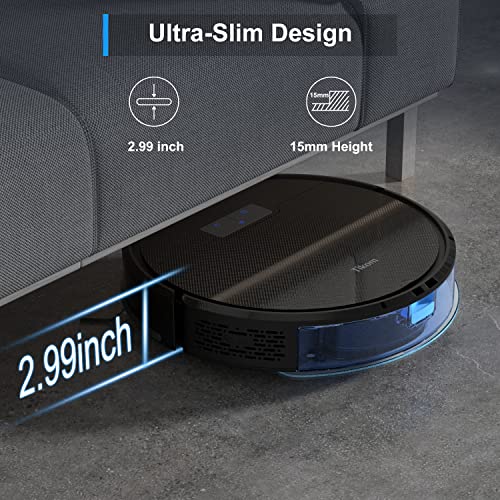 Tikom G8000 Pro Robot Vacuum and Mop Combo, 4500Pa Suction, 150Mins Max, Robotic Vacuum Cleaner with Self-Charging, Quiet, APP&Voice Control, Ideal for Pet Hair, Carpet, Hard Floor, Black