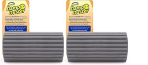 damp duster, magical dust cleaning sponge, duster for cleaning venetian & wooden blinds, vents, radiators, skirting boards, mirrors and cobwebs, traps duster, pack of 2