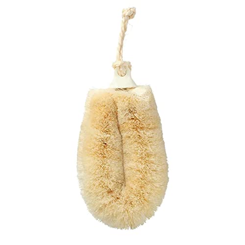 Japanese Tawashi Soft Bath Scrub - Sisal Fiber Body Brush with Rope Handles - Product of Japan