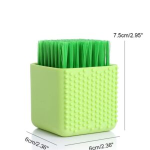 LEIGE Silicone Laundry Brush Soft Bristle Cleaning Shoe Brush Underwear Brush Cleaning Laundry Underwear Brush (Color : B, Size : 7.5 * 6 * 6cm)