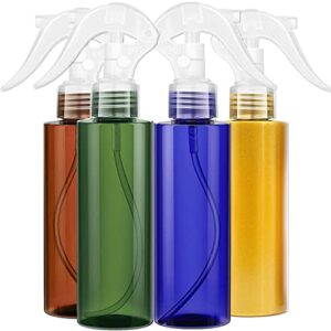 fanstinow empty spray bottles (7oz/4pack) – colorful plastic spray bottle for hair – premium leak-proof travel bottles – uv protection – bpa free – multi purpose use durable – great value