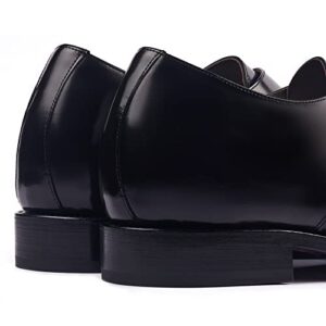 Masaltos Height Increasing Shoes for Men. Be Taller 7 cm / 2.75 inches. Model Dallas (Black, Numeric_10_Point_5)