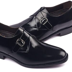 Masaltos Height Increasing Shoes for Men. Be Taller 7 cm / 2.75 inches. Model Dallas (Black, Numeric_10_Point_5)