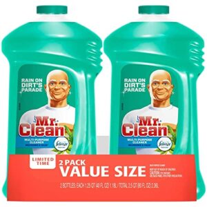 Mr. Clean Meadows and Rain Febreze Freshness Multi-Surface Cleaner 40 Fl Oz (Pack of 2) 80 Fl Oz