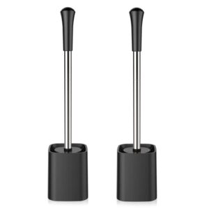 setsail toilet brush, toilet bowl brush and holder, compact size toilet brushes for bathroom with holder 2 pack small size toilet cleaner scrubber for bathroom deep cleaning space saving for storage