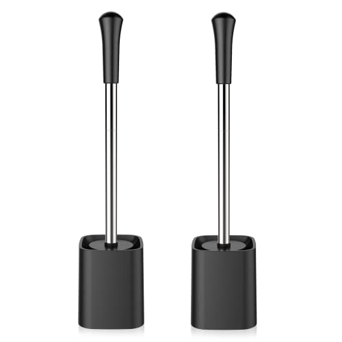 SetSail Toilet Brush, Toilet Bowl Brush and Holder, Compact Size Toilet Brushes for Bathroom with Holder 2 Pack Small Size Toilet Cleaner Scrubber for Bathroom Deep Cleaning Space Saving for Storage