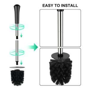SetSail Toilet Brush, Toilet Bowl Brush and Holder, Compact Size Toilet Brushes for Bathroom with Holder 2 Pack Small Size Toilet Cleaner Scrubber for Bathroom Deep Cleaning Space Saving for Storage