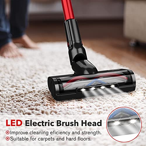 whall Cordless Vacuum Cleaner, 25kPa Suction 4 in 1 Foldable Cordless Stick Vacuum Cleaner,280W Brushless Motor 55 Mins Runtime,Lightweight Handheld Vacuum for Home Hard Floor Carpet Pet Hair