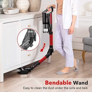 whall Cordless Vacuum Cleaner, 25kPa Suction 4 in 1 Foldable Cordless Stick Vacuum Cleaner,280W Brushless Motor 55 Mins Runtime,Lightweight Handheld Vacuum for Home Hard Floor Carpet Pet Hair