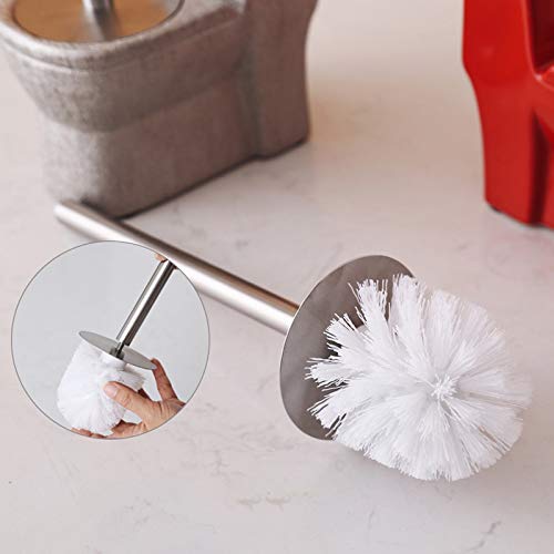 ZAAHH Toilet Brush Cute Toilet Brush with Long Handle and Ceramic Base for Easy Storage of Toilet Brush Set That Improves Space Utilization Toilet Bowl Brush (Color : F)