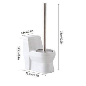 ZAAHH Toilet Brush Cute Toilet Brush with Long Handle and Ceramic Base for Easy Storage of Toilet Brush Set That Improves Space Utilization Toilet Bowl Brush (Color : F)