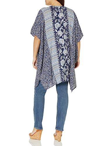 Angie womens Coat KIMONO, Navy, 1X US