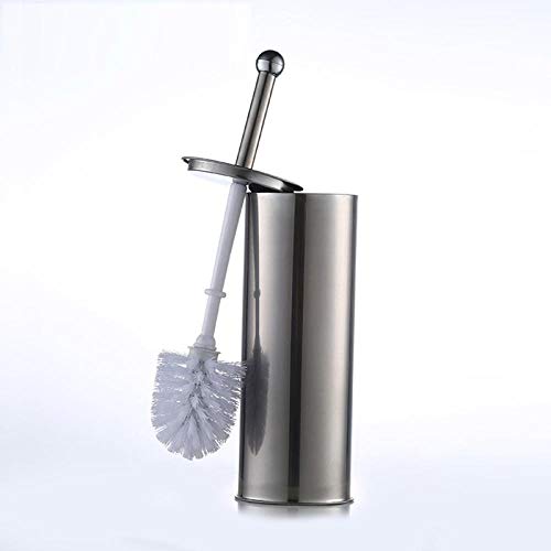 ZAAHH Toilet Bowl Brush Chrome WC Durable Stainless Steel Toilet Bowl Brush Bathroom Cleaning Tool Holder with Base Toilet Brush Home Toilet Cleaning Brush