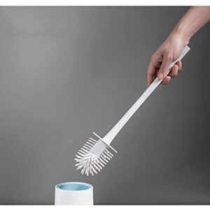 Toilet Brush Floor-Standing Punch Long Handle Soft Brush for Washing Toilet No Dead Ends Toilet Bowl Brush Home Toilet Cleaning Tools Bathroom Toilet Brush Holder Furniture (Color : Blue)