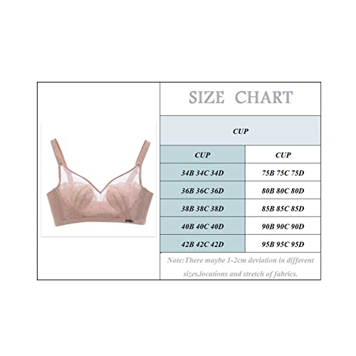 Women Sexy Lace Without Steel Ring Large Size Seamless Full Cup Underwear Strapless Bra for Women (Grey, 42)