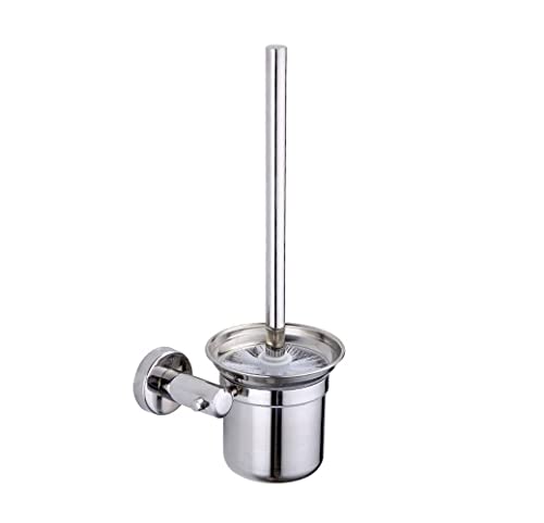 Toilet Brush Toilet, Toilet Brush Holder Toilet Brush and Holder Wall-Mounted Toilet Brush and Holder Stainless Steel Toilet Brush Set Bathroom Toilet Long ma Bathroom Accessories