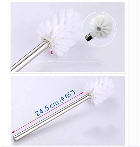 Toilet Brush Toilet, Toilet Brush Holder Toilet Brush and Holder Wall-Mounted Toilet Brush and Holder Stainless Steel Toilet Brush Set Bathroom Toilet Long ma Bathroom Accessories