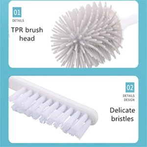 Toilet Brush Soft Silicone Heads Toilet Cleaning Brush Multifunction Long Handle Wc Brushes Bathroom Accessoires Set Home Cleaning Tool Bathroom Toilet Brush Holder Furniture (Color : Blue)